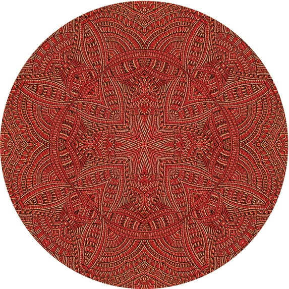 Ahgly Company Indoor Square Patterned Red Fox Red Area Rugs, 3' Square