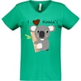 thumbnail image 3 of Inktastic I Heart Koalas Women's V-Neck T-Shirt, 3 of 5