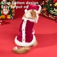 thumbnail image 5 of Santa Claus Dog Costume 14.56X9.44in Christmas Pet Apparel with Red Velvet Trim for Small Medium Dogs, 5 of 6