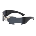 thumbnail image 4 of Gafas de sol sin montura: gafas de moda para actuaciones callejeras, festivales Negro, 4 of 8