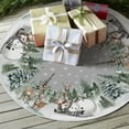 thumbnail image 6 of Christmas Snowman Reindeer Snowflake Christmas Tree Skirt 23.62inch, Winter Holiday Tree Mat Decoration, 6 of 8