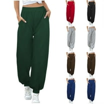 Fartey Cinch Bottom Sweatpants for Women Casual High Waisted Joggers Pant with Pockets Sport Workout Active Baggy Lounge Trousers Gray M