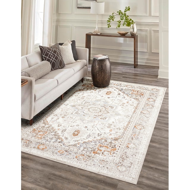 ECARPET Efes Traditional Area Rug for Living Room, Bedroom, Dining Room, Entrance, Hallway and More