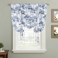 thumbnail image 2 of Watercolor Forest Blue Balloon Curtains for Bedroom/Front Door/Bathroom, Abstract Art Modern Trees Tie Up Curtains 63 Inch Length Light Filtering Kitchen Curtains Shades for Windows 46"x63", 2 of 8