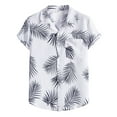 thumbnail image 2 of POTETI Mens Shirts Beach Plus Size Hawaiian Short Sleeve Button up Shirts, 2 of 9