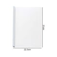 thumbnail image 2 of Clear Report Covers with Sliding Bar Clear Presentation Binder Transparent Resume Folder with 5 Colors Slider Bars Plastic Report Folder for File Report Paper Book Resume Letter School Office - White, 2 of 5