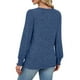 thumbnail image 5 of Camiseta de maestra/o,Camiseta de cuello en V para mujer, blusa informal de manga larga, top holgado, mezcla de algodón suave, ideal para el hogar y el uso diario, sopatenor, 5 of 9