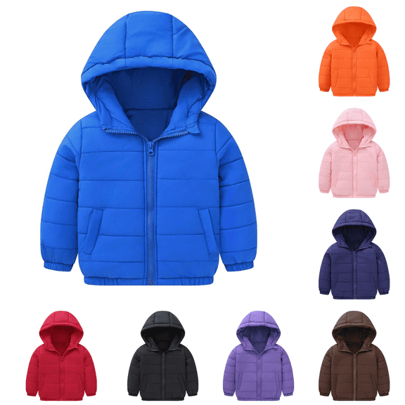 Liyamei Kids Hooded Jacket with Zipper for Winter Warm Outerwear Size 2-3 Years