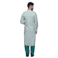 thumbnail image 5 of Atasi Printed Rayon Pathani Kurta With Solid Salwar For Mens Party Wear, 5 of 5