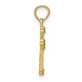 thumbnail image 2 of 14K Yellow Gold NAPLES Florida Double Dolphins Circle Pendant, 2 of 3