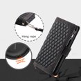 thumbnail image 5 of Dteck Zipper Wallet Case for Samsung Galaxy S10, Argyle Pattern Leather Case with Handstrap Crossbody Shoulder Strap Kickstand Card Slots Magnetic Shockproof Case For Samsung Galaxy S10,Black, 5 of 8