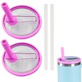 thumbnail image 1 of 2 paquetes de tapas de vaso para accesorios de copa Stanley de 40 onzas, a prueba de derrames para niños, fundas transparentes de 40 onzas, tapa giratoria, para tazas de café, 1 of 3