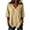#165-Beige, variant on Craaazy Shirts for Women Three Quarter Sleeve Relaxed Fit Solid Color V Neck Cotton Linen Tees for Casual Summer Vacation