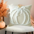 thumbnail image 4 of PRETXORVE Halloween Decorations, Halloween Fall Decor, Pumpkin Pillow Cover, Living Room Sofa, Festive, Bow Decoration, Halloween Thanksgiving Seat Cover, 4 of 6