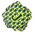 thumbnail image 2 of Letter J Football Green and Yellow Foam Coaster Set of 4, 2 of 3