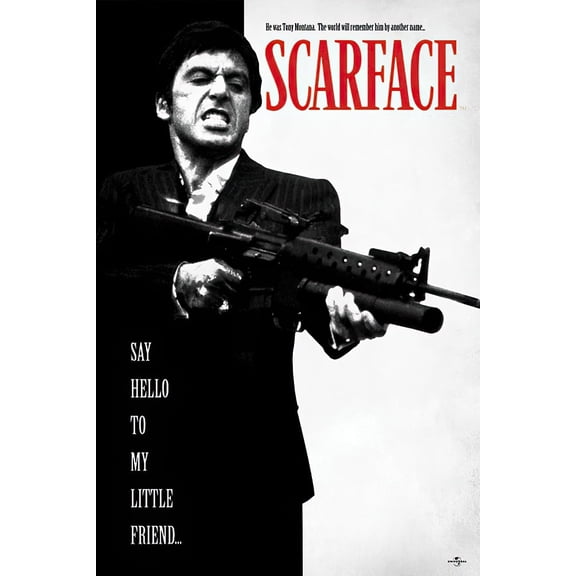 Scarface - Movie Poster / Print (Say Hello To My Little Friend - Tony Montana)