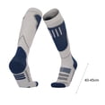 thumbnail image 3 of 1 Pair Ski Socks Elastic Sweat Absorption Breathable Keep Warm Cotton Thickened Terry Outdoor Sports Socks for Winter Sports-White Blue,One Size, 3 of 7
