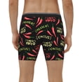 thumbnail image 2 of Men's Boxer Briefs, Red Chili Soft and Breathable Mens Underwear Boxer Briefs With Widen Waist, 2 of 5