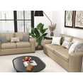 thumbnail image 5 of Roundhill Furniture Sakan Leather Upholstered 2-Piece Living Room Set, Sofa and Loveseat, Beige, 5 of 14