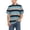 Light Blue, variant on Men's Shirts Stripe Crew Neck Casual Short Sleeve Summer 2025 Lightweight Comfortable Top Brown Mens Tshirts