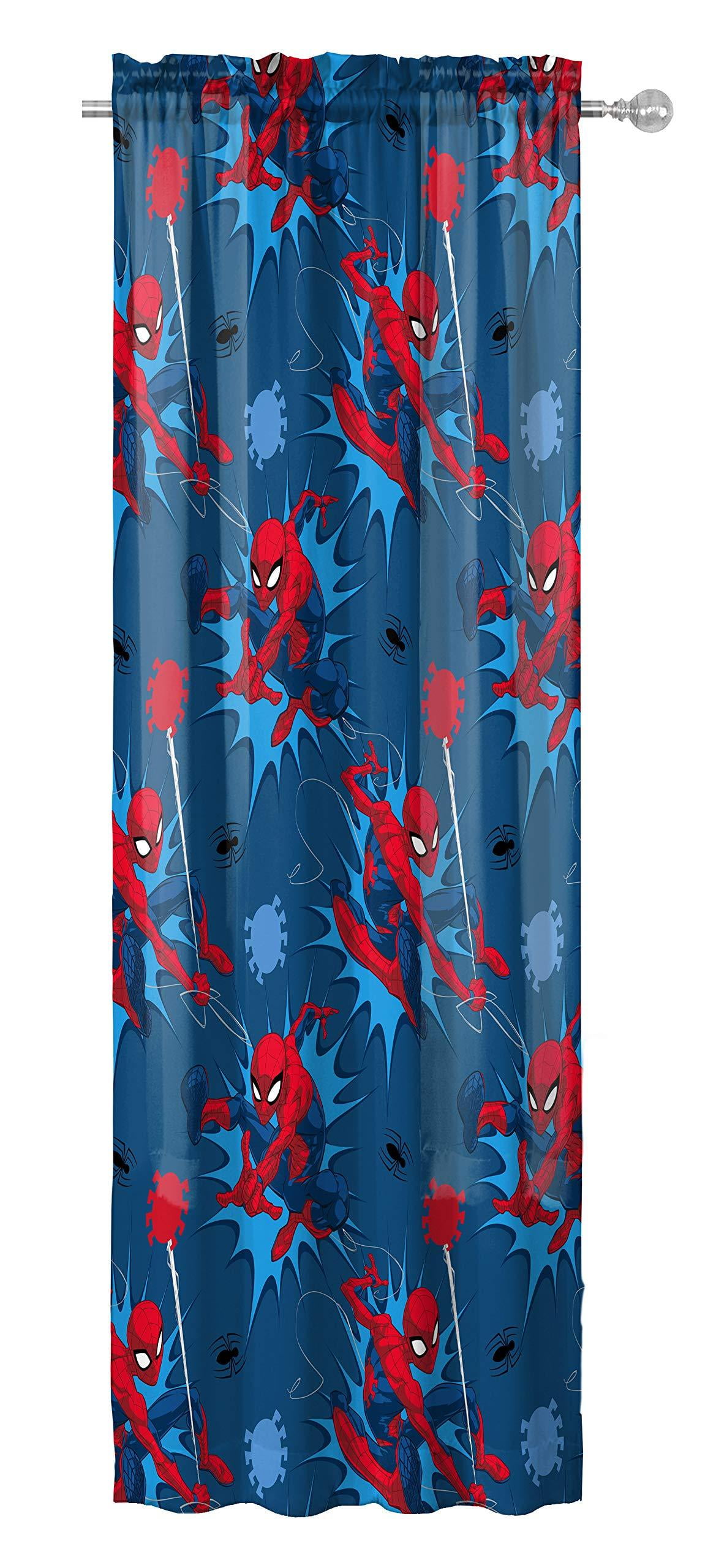 Marvel Spiderman Spidey Daze 2 Panels Drapes Set - 63 Inch Long - Kids Room Accessories