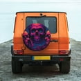 thumbnail image 6 of Naloa Purple-Red Skull PVC Leather Spare Tire Wheel Cover for Car Truck SUV Camper Trailer Universal Fit many size14 inch, 6 of 6