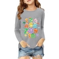 thumbnail image 3 of Girls Long Sleeve Shirts Cotton Toddler Girls Clothes Unisex Kids Cozy Solid Pullover Sweater, Soft Stylish Casual Top For Daily School Outdoor Wear First Day Of School, 3 of 5