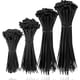 thumbnail image 1 of Bridas para cables de alta resistencia, correas ajustables con autobloqueo para gestión de cables de nailon negro, resistencia industrial, resistentes al calor y a los rayos UV, 500 unidades con, 1 of 4