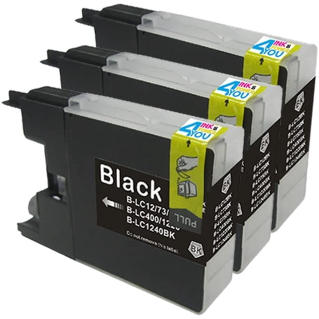 3 Pack - Compatible Ink Cartridges for Brother LC-71 LC-75 LC75 LC-75BK Inkjet Cartridge Compatible With Brother