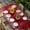 Dark Red White, variant on Red Christmas Table Cloths for 6 Foot Rectangle Tables, Xmas Snowflake Tree Vintage Patio Waterproof Elastic Fitted Tablecloths, Washable Rectangular Table Cover for Camping