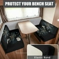 thumbnail image 2 of XYZCANDO Dragonfly Floral RV Dinette Cushions Universal RV Decor Washable Bench Cushion Stretchable Couch Cover 2 Cushion Sofa Comfortable 2 Seat Sofa Cover Slipcovers for RV Camper Car Bench Black, 2 of 7