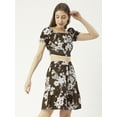 thumbnail image 3 of Moomaya Printed Summer 2 Pcs Set For Women, Off-Shoulder Crop Top - Mini Skirt Coord Set, 3 of 8