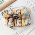 thumbnail image 4 of Zhuge 1 piece natural white sage holy wood strip natural blue crystal raw stone aromatherapy wand set home fragrance purification ornament, 4 of 4