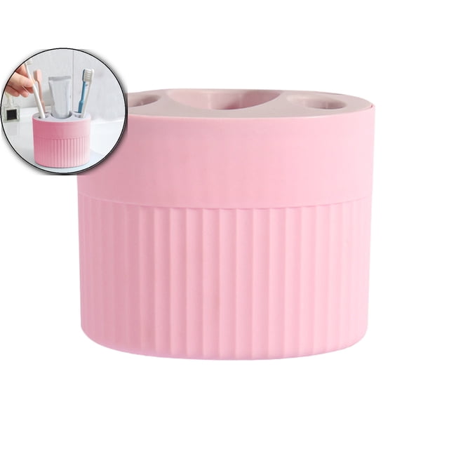Dvruxg Punch Free Toothbrush Rack, Multifunctional Toothpaste Holder Set, Wall Mounted Bathroom Organizer for Daily Oral Hygiene Management
