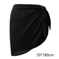 thumbnail image 4 of Fenteer Women's Bikini Wrap Cover Up, Lightweight Breathable Beach Swimwear, Black, 50cm x 180cm, 4 of 6
