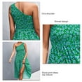 thumbnail image 4 of Vestido NikouMX Floral Sin Mangas Un Hombro Fruncido Midi, 4 of 5
