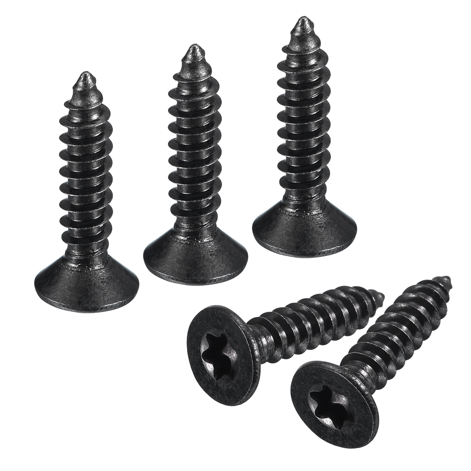 IMScrews 50-Pack #8 X 1/2" Truss Phillips Wood Screws – Black Oxide Coated, Coarse Thread, Carbon Steel