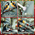 thumbnail image 2 of Winter Scene Welcome Banner Snow Forest Bird Art for Home Decor Holiday Decoration Winter Party, 2 of 9