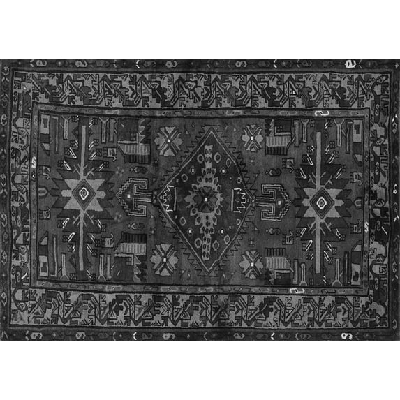 Ahgly Company Indoor Rectangle Persian Gray Traditional Area Rugs, 5' x 8'
