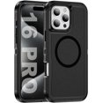 thumbnail image 1 of XUCP-Magnetic for iPhone 16 Pro Case, Compatible with MagSafe, Shockproof Dustproof Drop Proof, Military-Grade Protection, Magnetic Case for iPhone 16 Pro, Black, 1 of 4