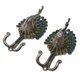thumbnail image 3 of Gancho de cabeza doble del pavo real 1 Par Gancho de Ropa de Toalla de Pared de Doble Pavo de Metal Aleación de Zinc Color de Bronce/Cobre/Plata/Oro Magideal Gancho de cabeza doble del pavo real, 3 of 6