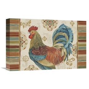Global Gallery Daphne Brissonnet 'Rooster Rainbow IIA' Canvas Wall Art