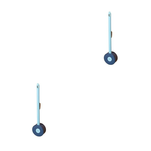 Wosthever Cepillo de baño Montado en la pared Mango de plástico Cuarto de baño Lavabo Costura de grietas Limpiador Perforación Herramientas de limpieza Azul 2piezas