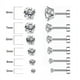 thumbnail image 1 of Pendientes pequeños de acero inoxidable con cuatro garras y circonitas, joyería de acero de titanio para las orejas, 1 of 4
