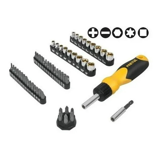 Desarmador T. Matraca 35 Puntas, 18 Dados Pretul 22976 Pretul AUTO-61
