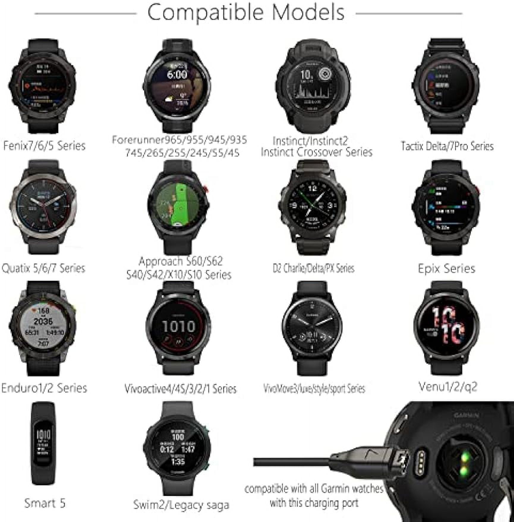 Câble De Charge USB-C 50 Cm Compatible Garmin Fenix 7/6/5, Forerunner, Vivoactive, Venu, Instinct