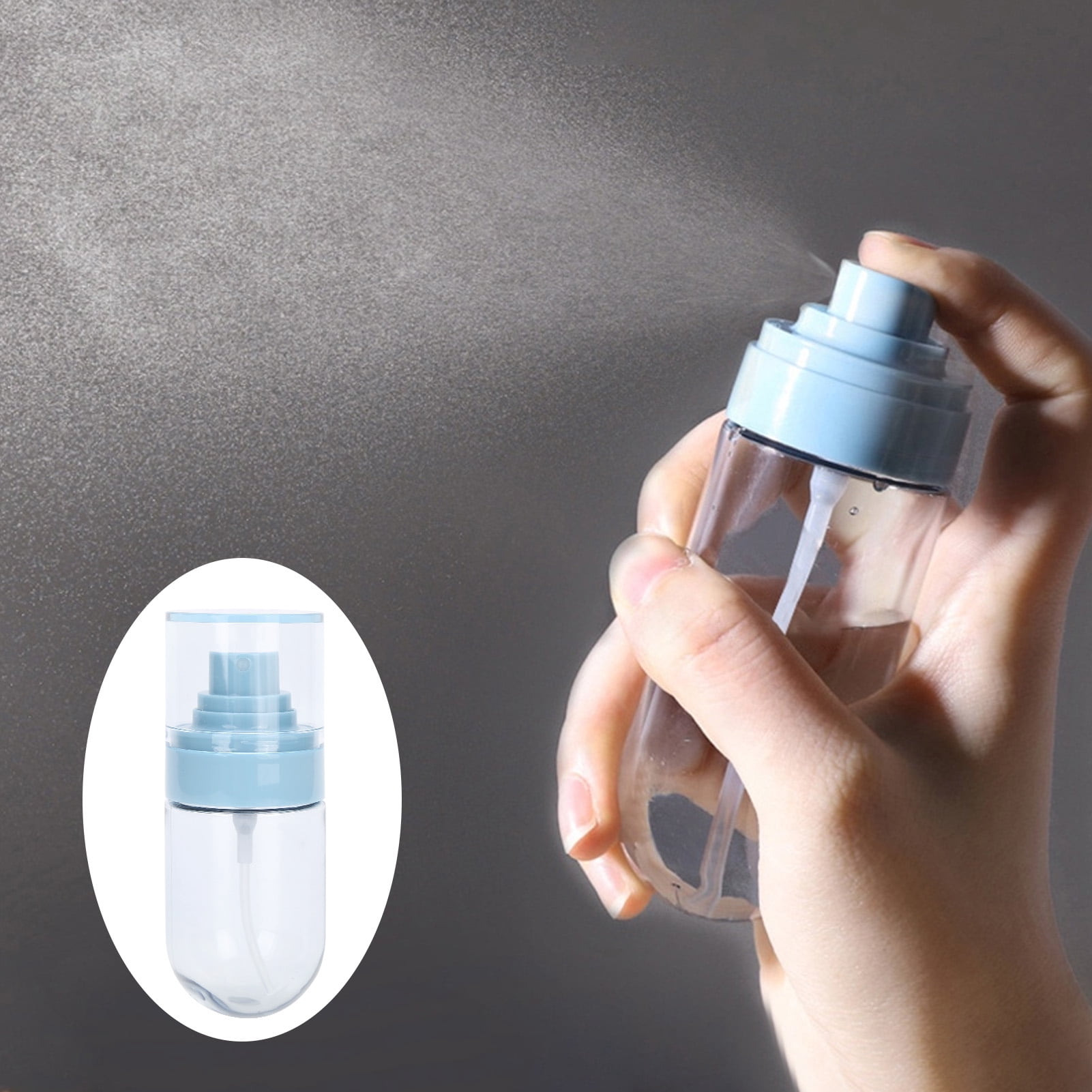 50ml Empty Travel Spray Bottle Portable Refillable Pump Cosmetic Makeup Container Clear