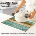 thumbnail image 3 of Farmhouse Table Placemats Set of 4 Place Mats Linen Wipeable Heat Resistant Placemats Washable Fabric Waterproof Rectangle Table Mat for Kitchen Dining Dinner 18 X 12 Inch, Retro, 3 of 5