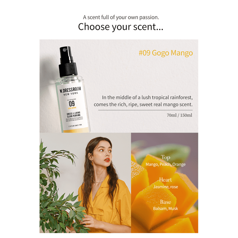 W.Dressroom No.09 Gogo Mango Dress & Living Clear Perfume (2.36 oz)