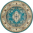 thumbnail image 2 of Rugs.com Rabia Collection Rug – 5' Round Blue Low Rug Perfect For Kitchens, Dining Rooms, 2 of 9